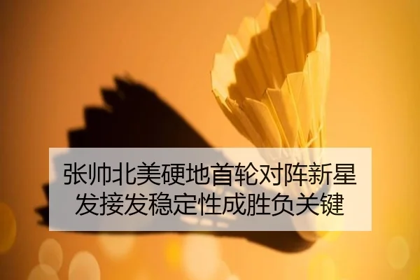 张帅北美硬地首轮对阵新星 发接发稳定性成胜负关键
